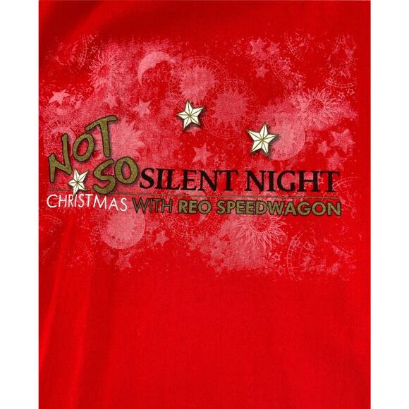 Bayside Unisex L Short Sleeve Crewneck Silent Night Graphic USA Made Pullover - Picture 4 of 5